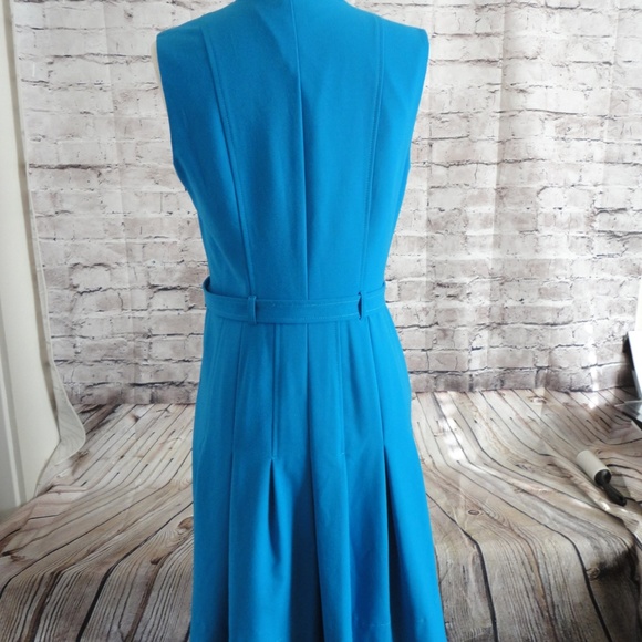 Saks Fifth Avenue Black Label Teal Ruffle Midi Dress - Picture 8 of 8
